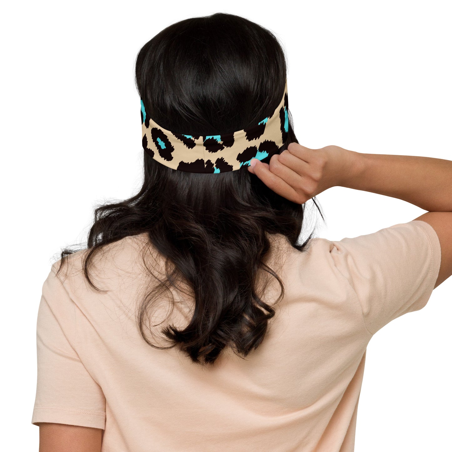 Teal Leopard Headband