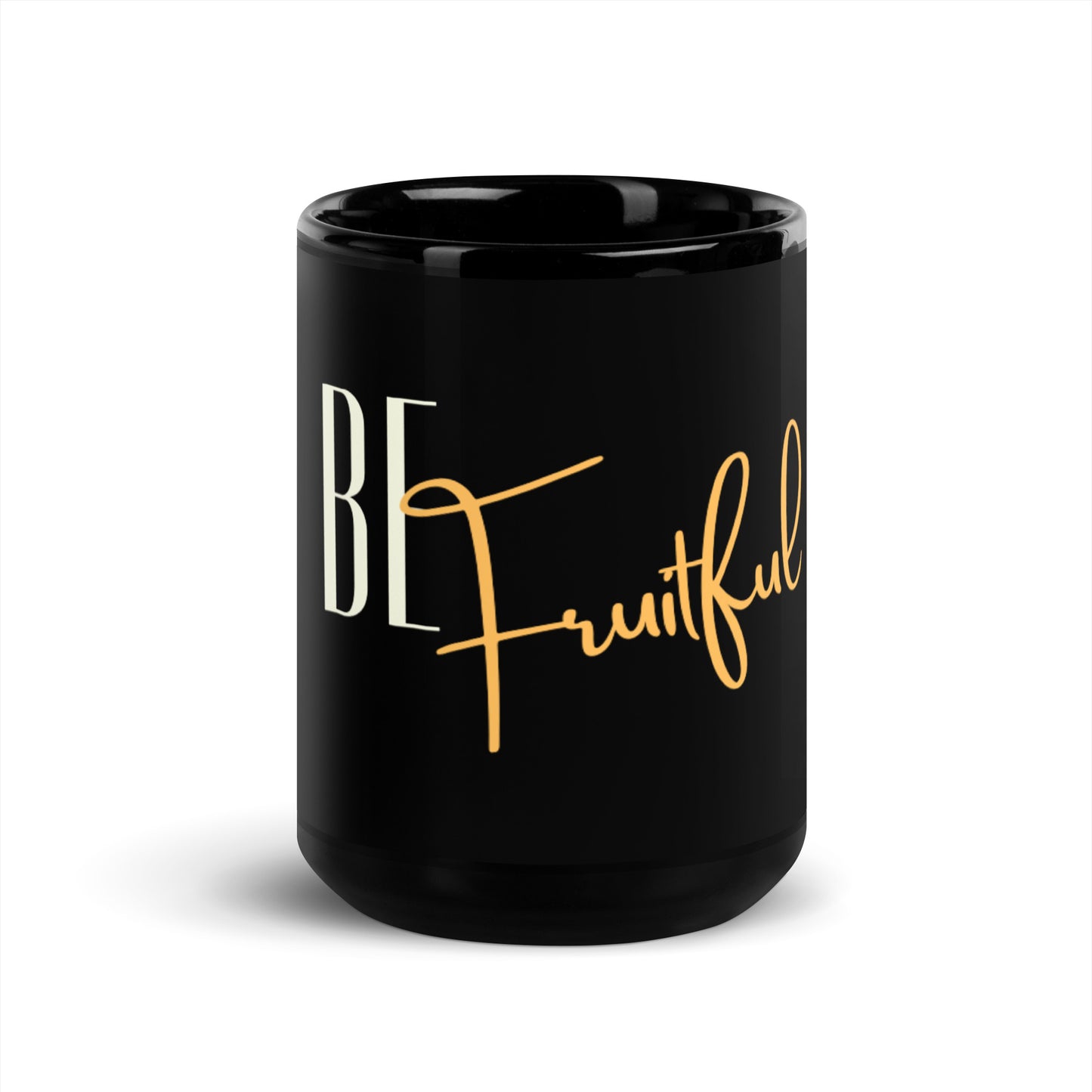 Be Fruitful Black Glossy Mug