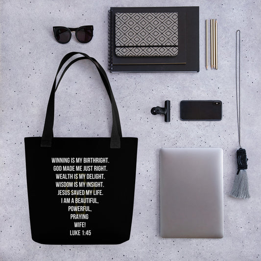 Praying Wife Tote bag