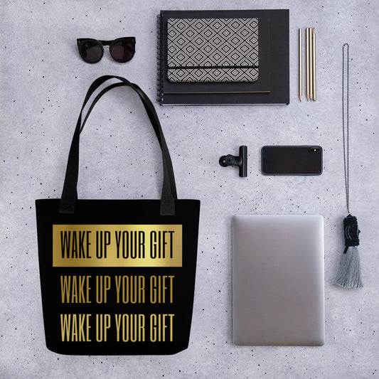 Wake Up Your Gift Bold Tote bag