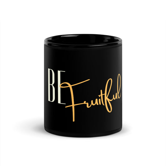 Be Fruitful Black Glossy Mug