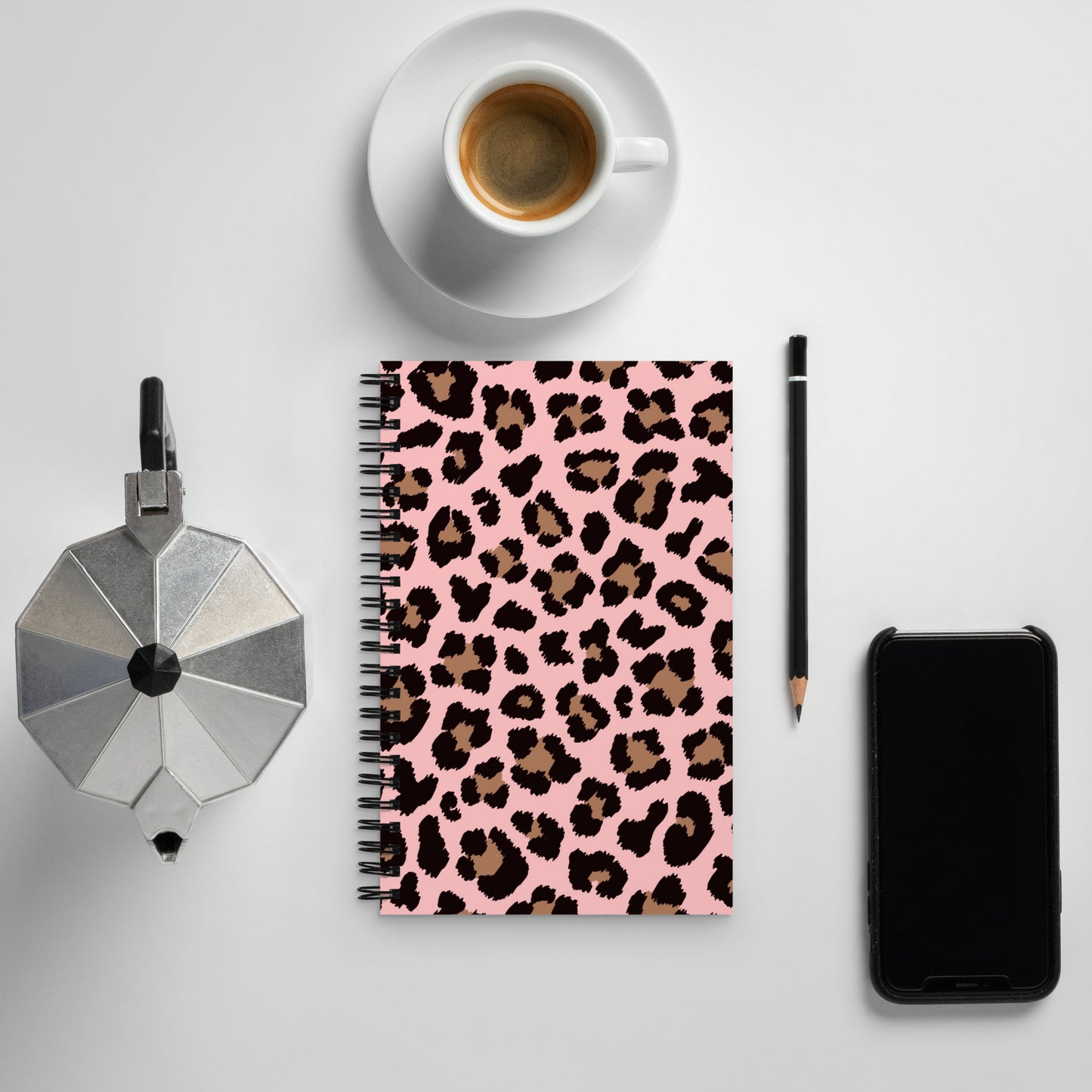 Pink Leopard Spiral notebook