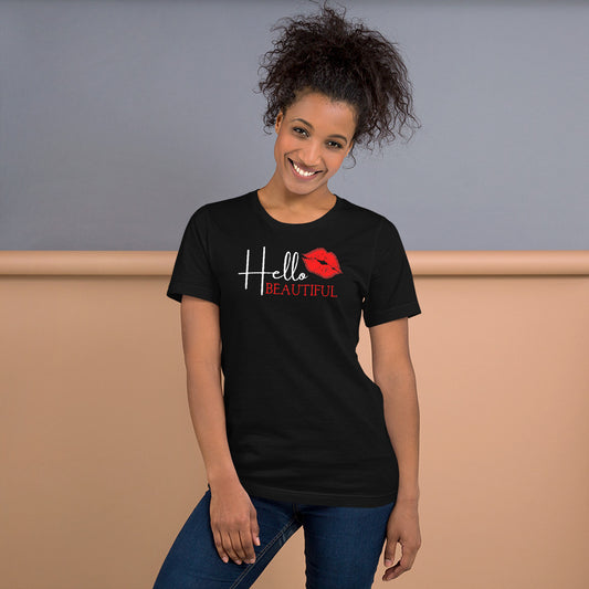 Hello Beautiful Red Lip Tee